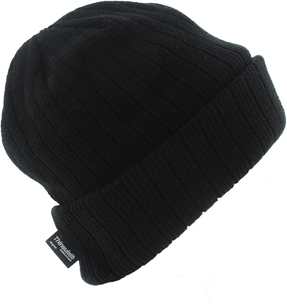 black winter hat