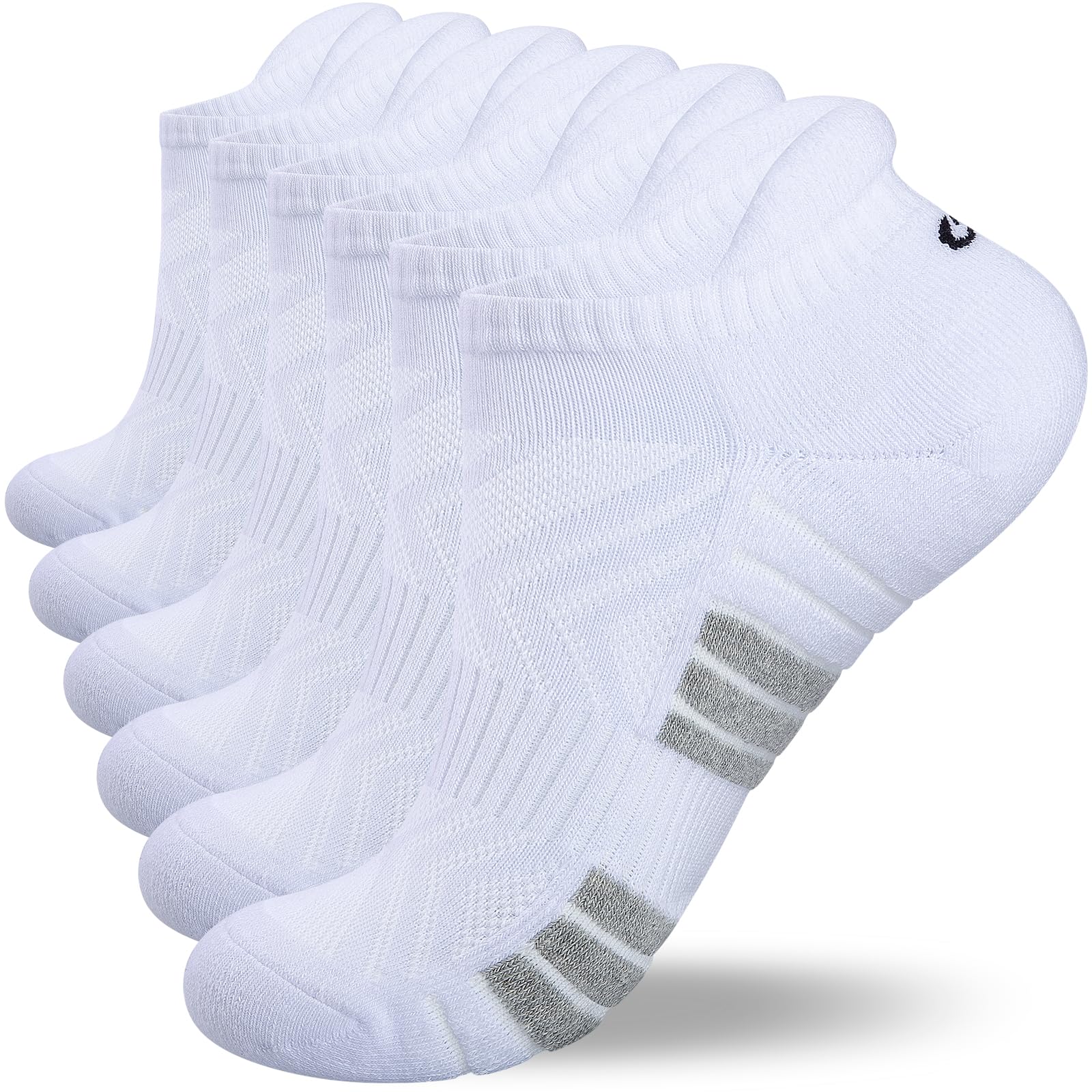 Lapulas Ankle Socks Thick Cushioned Trainer Mens Sports Cotton Running Women Low Cut Breathable Athletic Sock (6 Pairs) — image 1