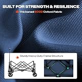 Overmont Festival Trolley on Wheels Heavy Duty Folding Wagon 330lbs Blue view 6