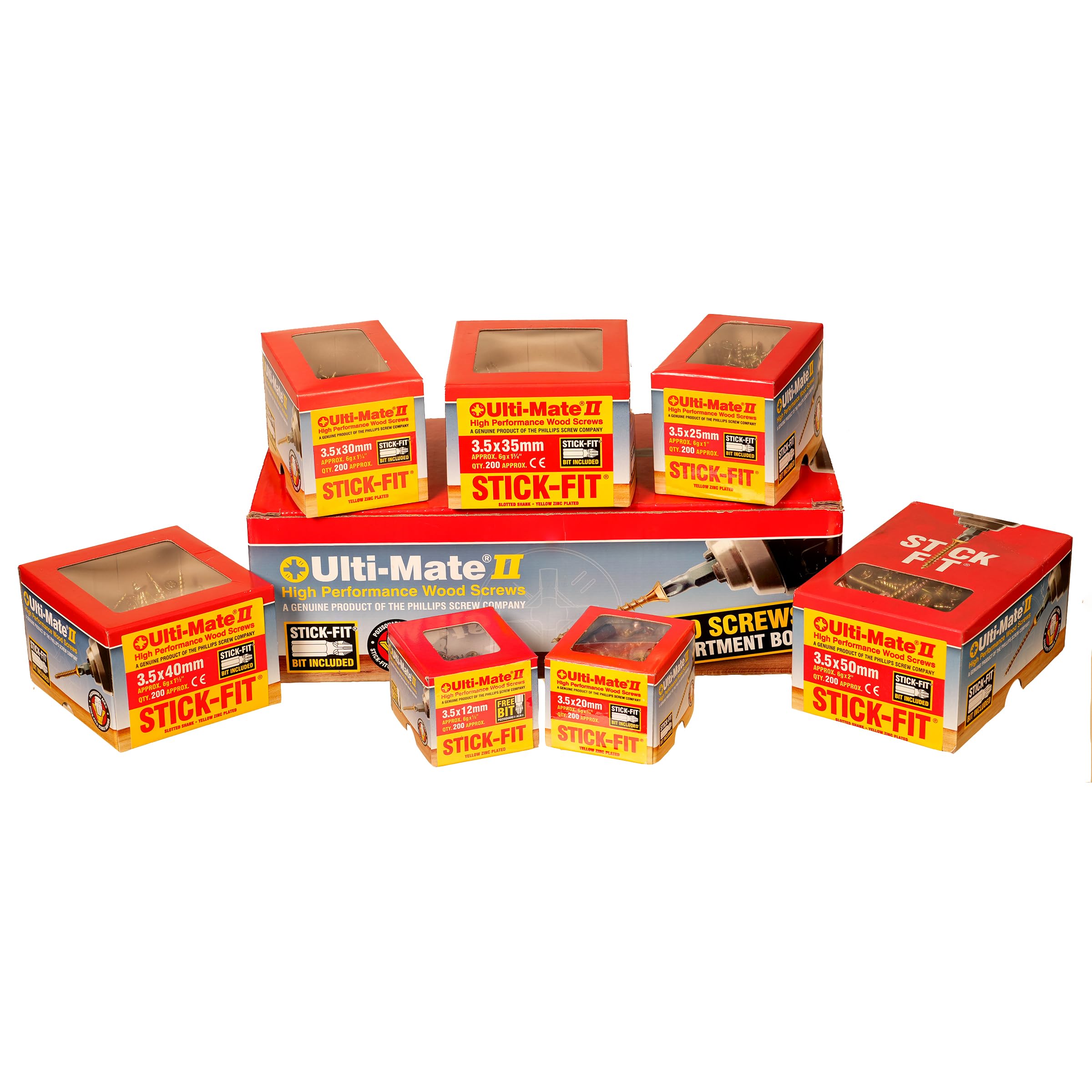 Ulti-Mate Woodscrews 1400pcs Assortment Pack