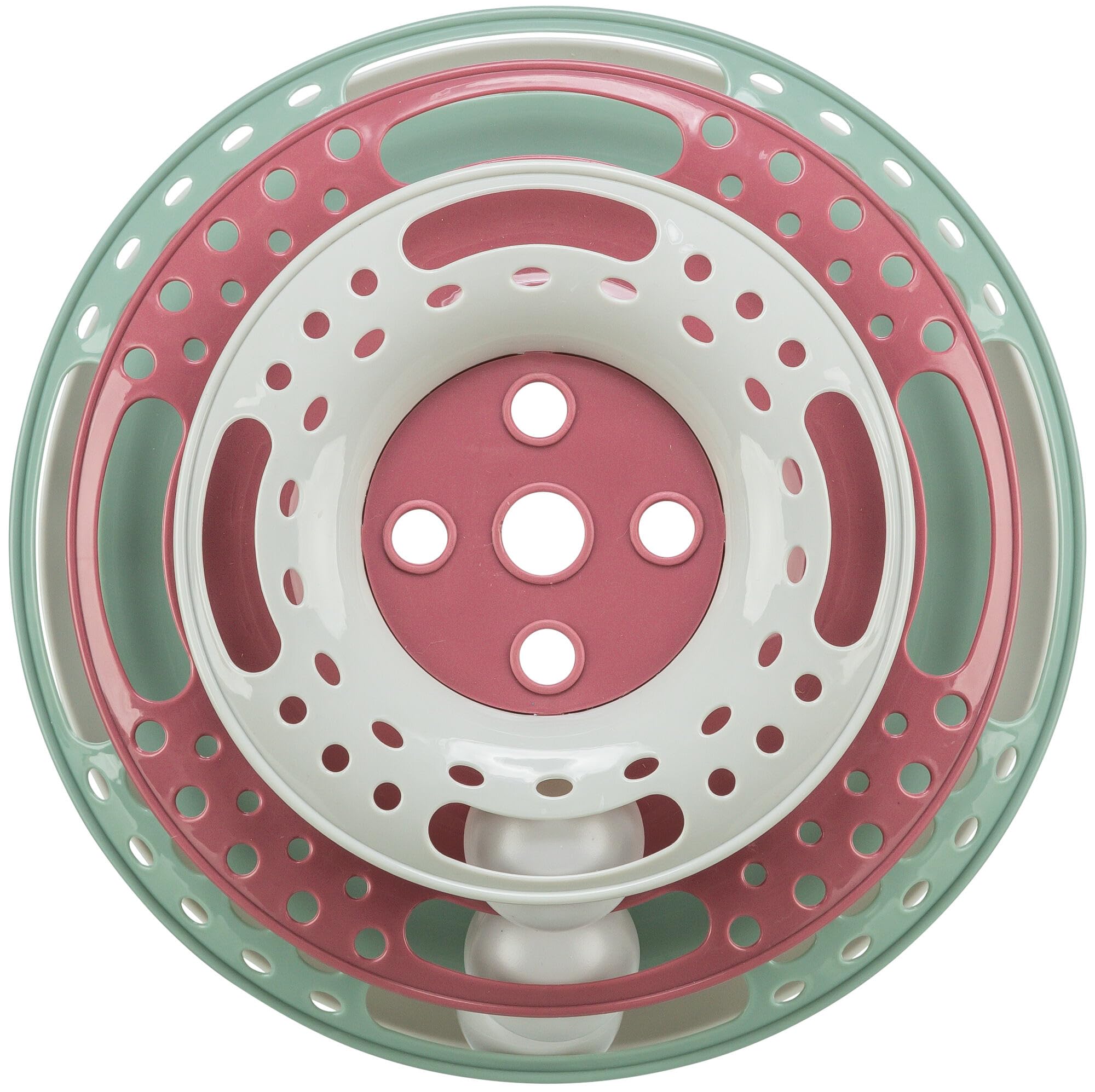 TRIXIE Catch the Balls Katzenspielzeug - drei Ebenen mit je einem Ball - regt zum Spielen an - grau/grün/rot - ø 25 × 13 cm - 41345 4