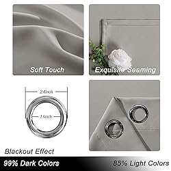Hiasan Sliding Patio Door Blackout Curtains,1 Panel