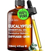 Eucalyptus Essential Oil for Skin, Hair &amp; Diffuser - 4 Fl Oz | Eucalyptus Oil for Hair, Scalp &amp; Shower, Fresh Camphor Aroma for Spa Retreat, Aromatherapy Grade Oil - Gya Labs