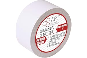 APT Double Sided Carpet Tape, Residue-Free, for Area Rugs, Rug Grippers for Hardwood Floors, Wood Safe Two Faced Rug Tape, In