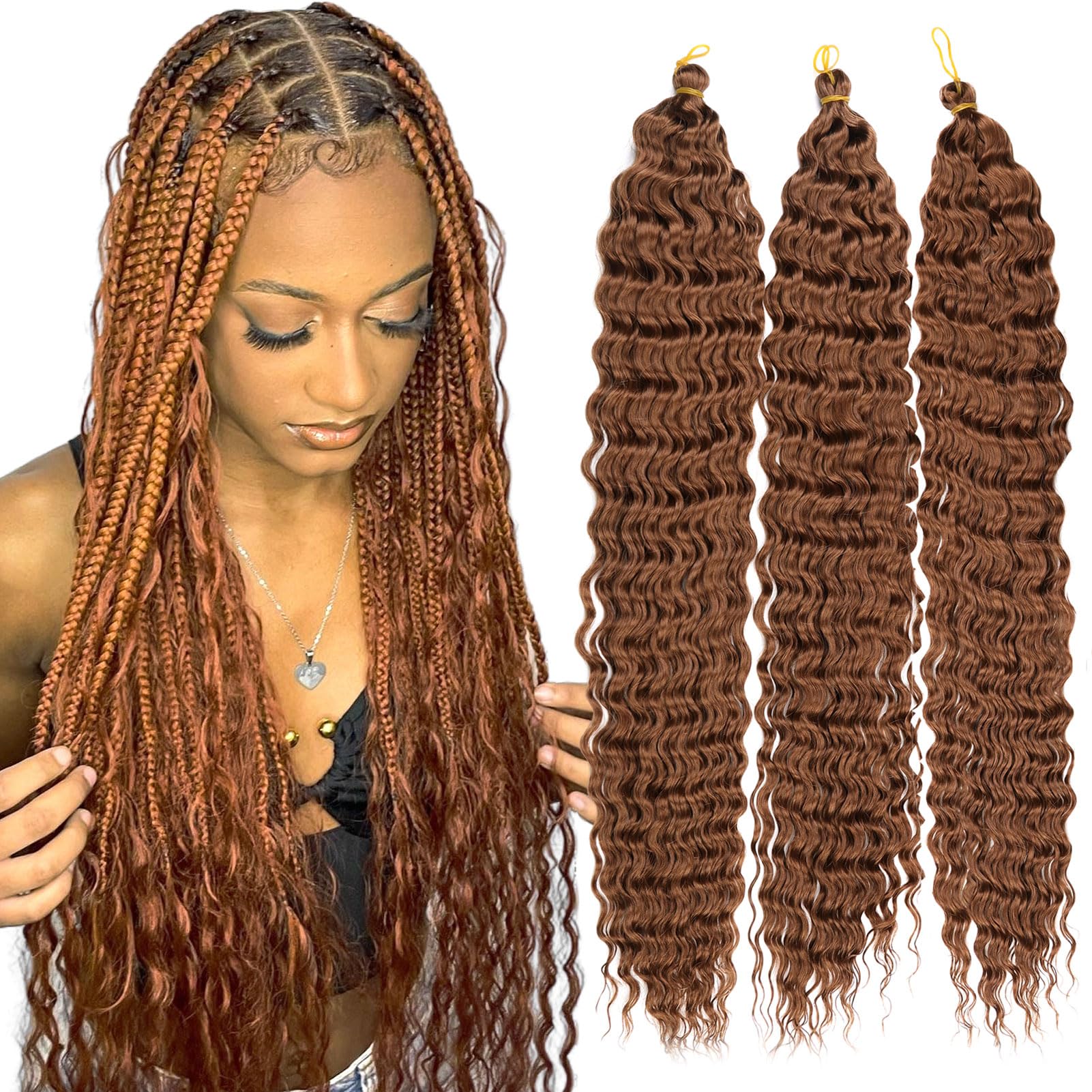Curly Crochet Hair 30 Inch Curly Braiding Hair 3