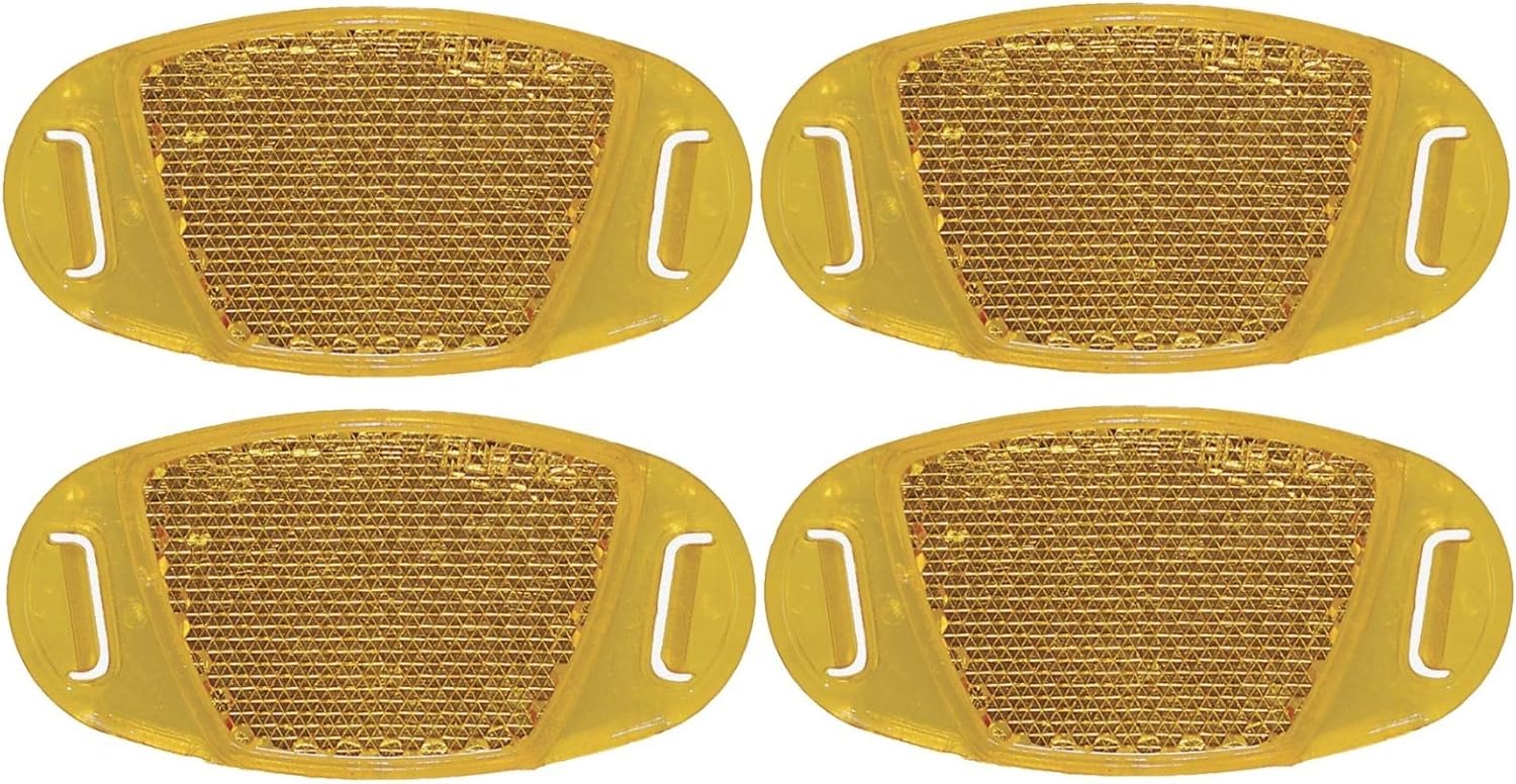 cyclingcolors 4X Bike Wheel Reflector Orange Spoke