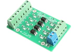 NOYITO 4-Channel Optocoupler Photoelectric Isolator Level Voltage Converter PLC Signal Converter PNP NPN to NPN (24V to 3.3V) Module