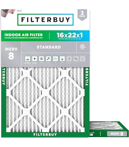 AIRX FILTERS WICKED CLEAN AIR, 16x22x1 Air Filter, MERV 13 Comparable Mpr 1500 2200 Fpr 9 Electrostatic Pleated Air Conditioner Filter 6 Pack Hvac Ac Premium Usa Made 16x22x1 Furnac