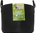 Smart Pots 15-Gallon Smart Pot Soft-Sided Container, Black with Strap handles