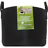 Smart Pots 20-Gallon Smart Pot Soft-Sided Container, Black with Strap handles