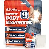 Bramble - Adhesive Body Warmers (40 Pack) - Ultra-Thin Stick-On Patches for Targeted Warmth - Air-Activated & Odour-Free - Up to 10 Hours of Heat
