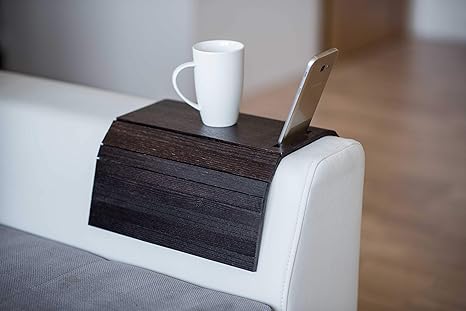 Armlehnenschoner aus Holz, Sofa-Ablage, Untersetzer, Sofa-Tablett, Handyhalterung Farbe 5