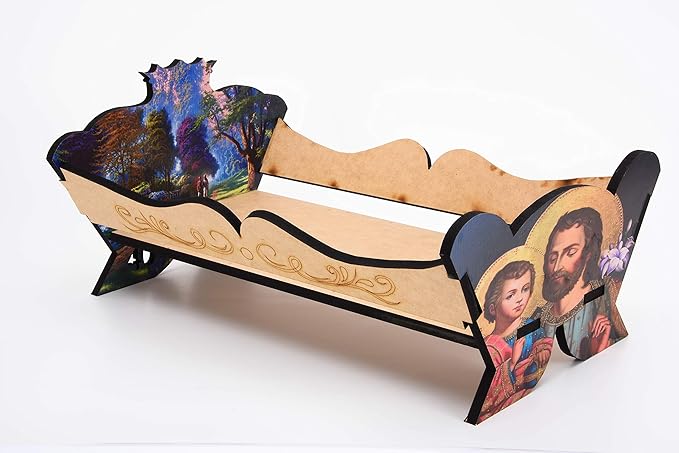 Jardín de Madera para Bebé Jesús. Camita para Niño Dios. Jardín de Los  olivos: Health \u0026 Personal Care - Amazon.com