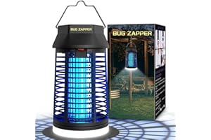 LUOJIBIE Electric Bug Zapper, Outdoor & Indoor Mosquito Killer with LED Light, Waterproof Fly Trap & Insect Catcher, Plug-in Insect Repellent for Outside, Patio, Garage, Home, and Garden