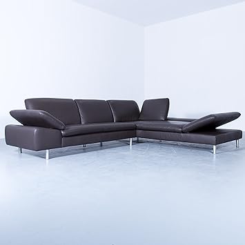 Amazon De Willi Schillig Loop Eck Sofa Braun Leder Echtleder Funktion Modern Wohnlandschaft Verstellbar 3740