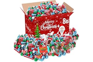 SWEETSIDE CANDY CO. Christmas Chocolate Mix, 8lb Pack of Christmas Candy Individually Wrapped, Ideal for Candy Stocking Stuffers, Perfect Chocolate Candy for Chocolate Lovers