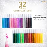 abeec 32 Glitter Glue Pens 10ml Assorted Colors Non-Toxic Kids Craft view 2