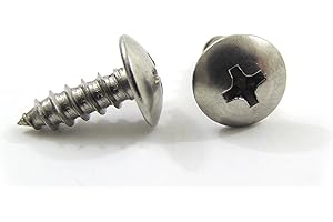 #8 x 3/4" Stainless Truss Head Phillips Wood Screw (100pc) 18-8 (304) Stainless Steel Screws by Bolt Dropper, ssd Screws