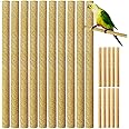 20Pcs Sand Perch Covers for Birds - 7.5" Natural Wood Stand Platform With Paw Grinding Stick - Cage Accessories for Parakeets, Lovebirds, Parrotlets, Canaries