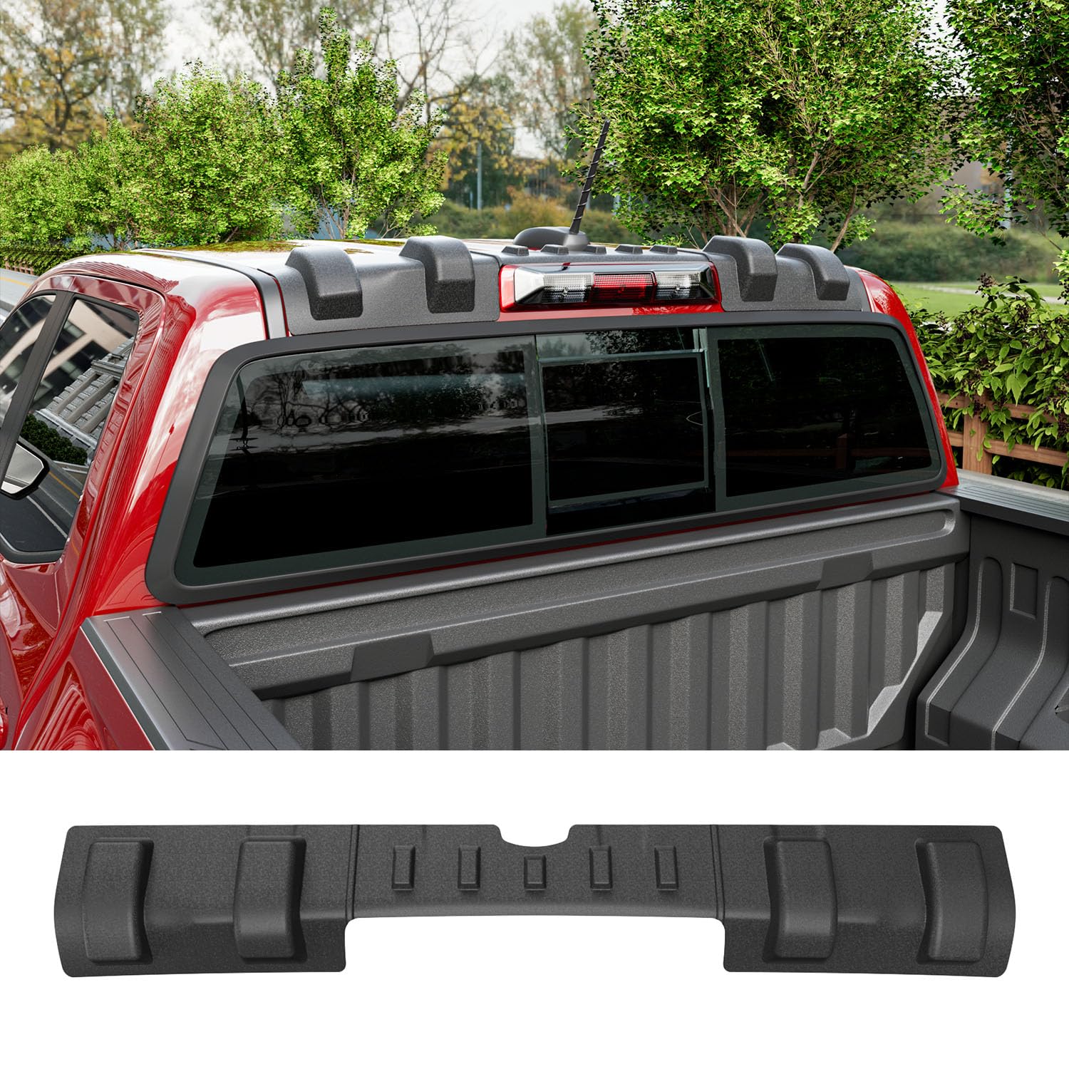 Photo 1 of powoq Rear Roof Protector Compatible with 2015-2022 Chevy Colorado Truck Cab Roof Protector Replacement for 2015-2022 Chevy Colorado Accessories