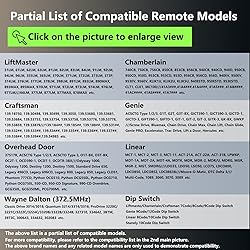 Universal Garage Door Opener Remote Compatible with