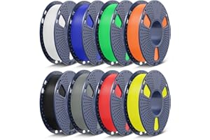 SUNLU PETG Filament 1.75mm 3D Printer Filament Bundle Multicolor, Individually Vacuum Packed, 2kg in Total, 0.25kg per Spool,