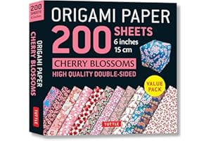 Origami Paper 200 sheets Cherry Blossoms 6 (15 cm): Tuttle Origami Paper: Double Sided Origami Sheets Printed with 12 Differe