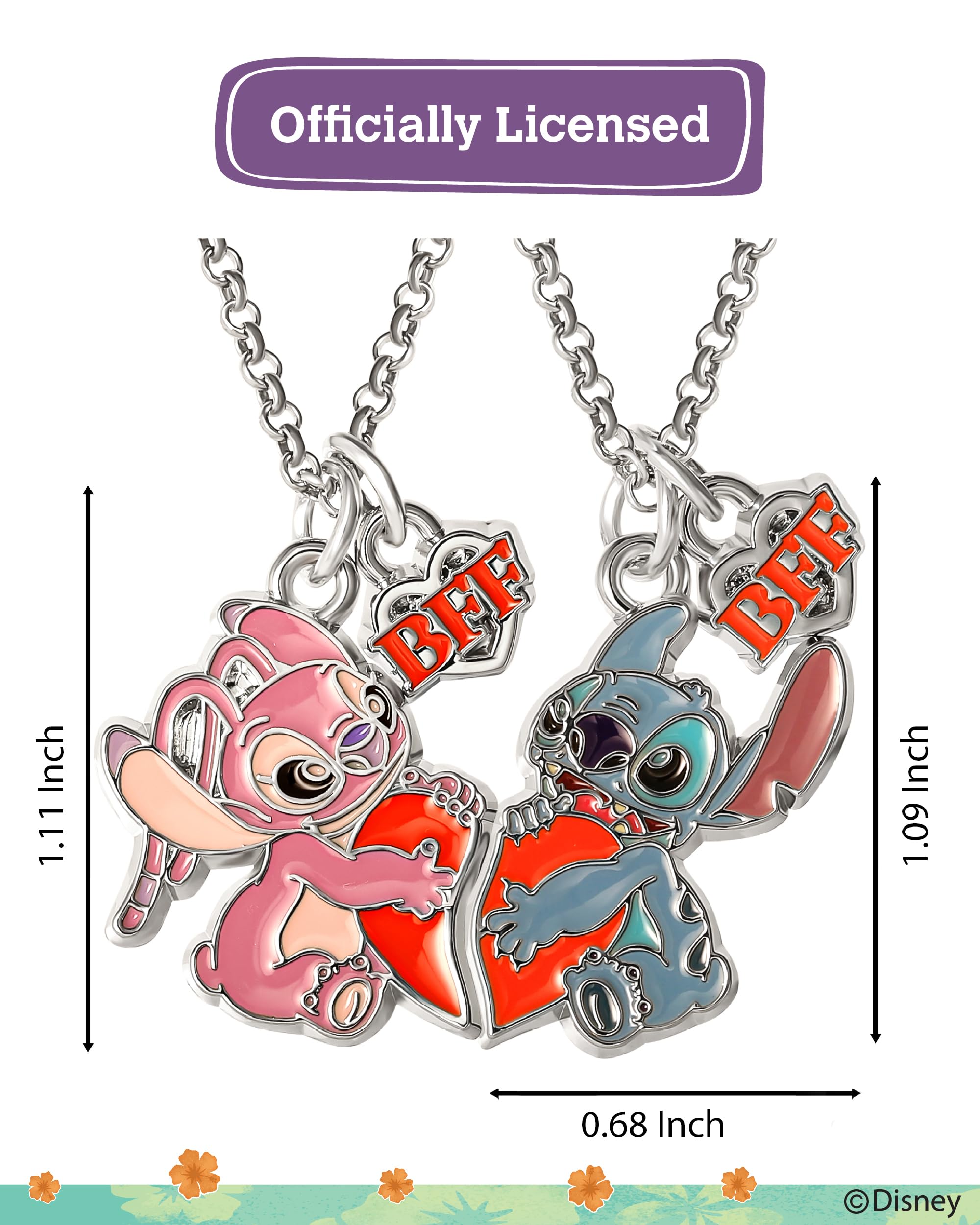 Disney Lilo & Stitch BFF Necklace Set of 2 16