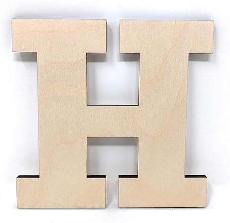 Amazon Com Gocutouts 12 Wooden H Unfinished Wooden Letters Paint