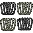 Tactical Carabiner Keychain -12/15/16 Pack Hard Polymer Carabiners D Rings Light Weight Spring Snap Gear Clip Utility Hooks Backpack Hanging Buckle for Outdoor Travelling Camping