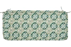 FUNHOME Outdoor Bench Cushion Covers,45" x 18" x 3", No Insert! Patio Bench Cushion Covers for Outdoor Furniture,Water Resistant Patio Loveseat Cushion Covers 1 Pack, Green Medal (Covers ONLY)
