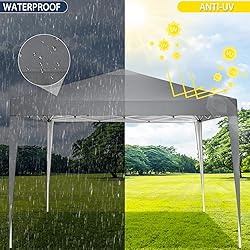TOOLUCK 10x10 Pop Up Canopy Tent Waterproof Outdoor