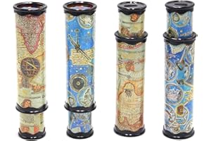 FIVOENDAR Magic Kaleidoscope, 4 Pack for Teens 3D Mirror Lens Kaleidoscope Party Favors Stretchable Long Classic Kaleidoscope Toy Educational Science Developmental Toy (Two Colors)