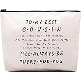 CEASQVAA Gifts for Cousin Funny Makeup Bag Cousin Gifts For Women Friend Travel Makeup Pouch