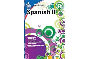 Carson Dellosa Skill Builders Grades 6-8 Level 2 Spanish Workbook, Vocabulary, Parts of Speech, Questions, and More, Middle School Classroom or Homeschool Curriculum