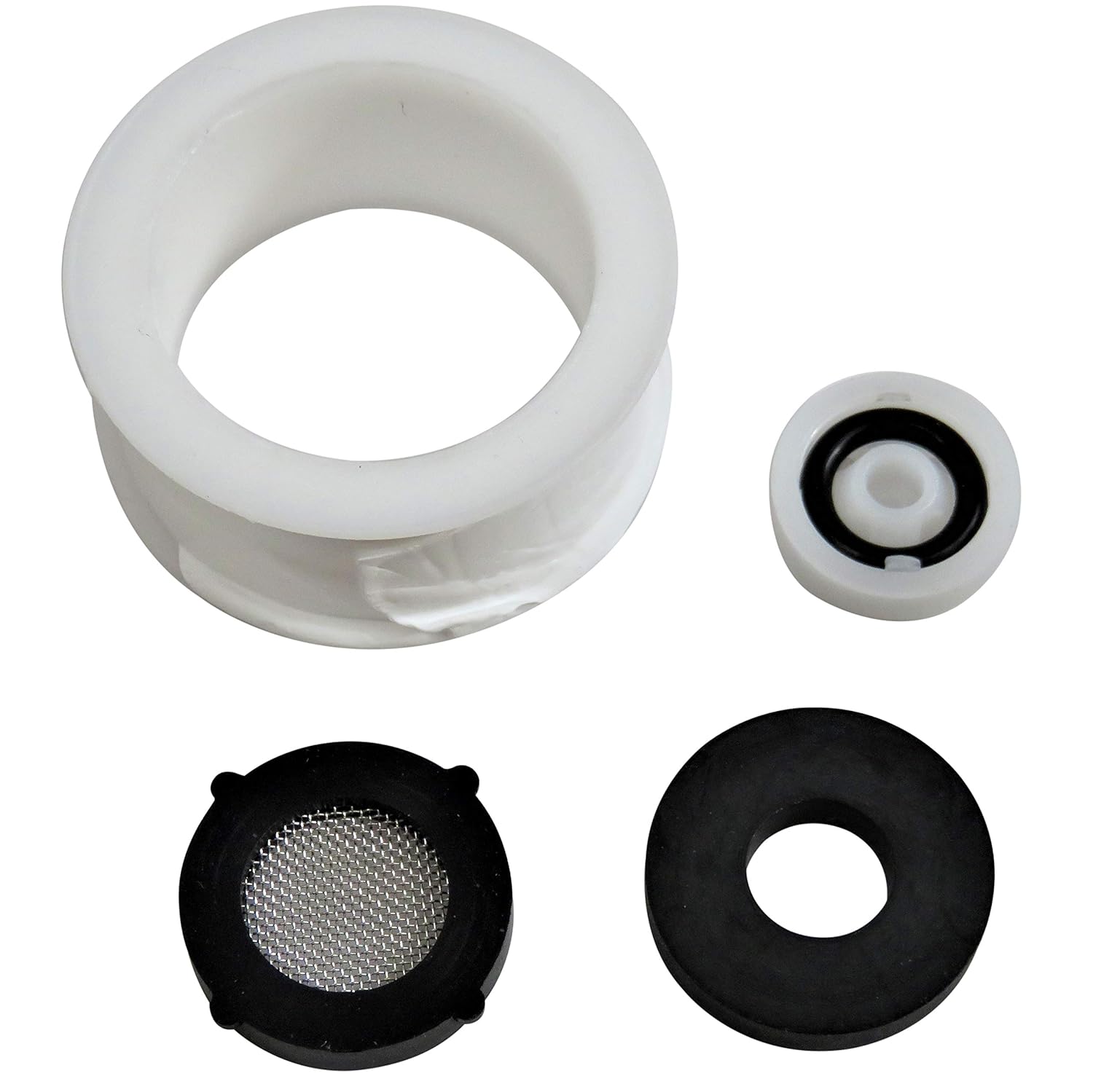 Shower Head Spare Parts - Flow Restrictor, Mesh Screen Black Rubber Gasket, Thick Teflon Tape For Showerhead Replacement - Aqua Elegante