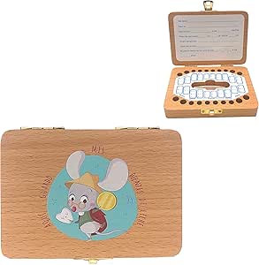 Caja de madera para guardar los dientes de leche El Ratoncito Pérez (Caja): Amazon.es: Bebé