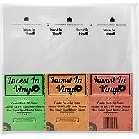 100 LP Combo Pack (50 3 mil Outer & 50 Master Inner Sleeves) for 33 RPM 12" Vinyl Records - Proper Protection for Your LP Col