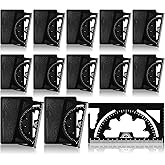 Cholemy 12 Pcs Credit Card Wallet Multitool 46 in 1 Metal Stainless Steel Survival Pocket Tool Multipurpose Bottle Opener Bulk for Men Christmas Stocking Stuffer Gift(Black,Chic Style)