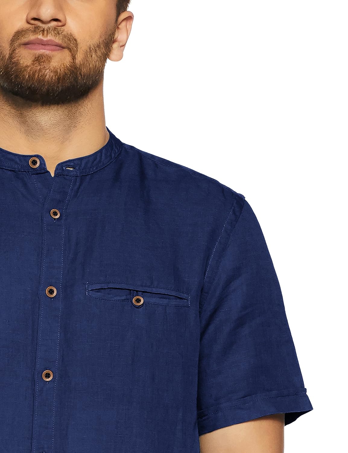 marks & spencer men's solid regular fit casual shirt