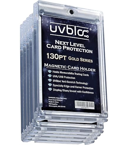 magnetic card holder sleeves Amazon.com: UVBLOC One Touch Card Holder 180pt Magnetic Baseball Jersey  Patch Protectors Sleeves Cases for Trading Sports Cards : Toys & Games main image 1