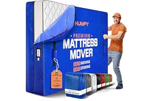 HUMFY Mattress Bags For Moving With 8 Handles – Queen Mattress Moving Bag – Tear-Proof Mattress Storage Cover With Dual Zippers – Reusable Mattress Moving Bags For Transport & Storage Mattress Protector