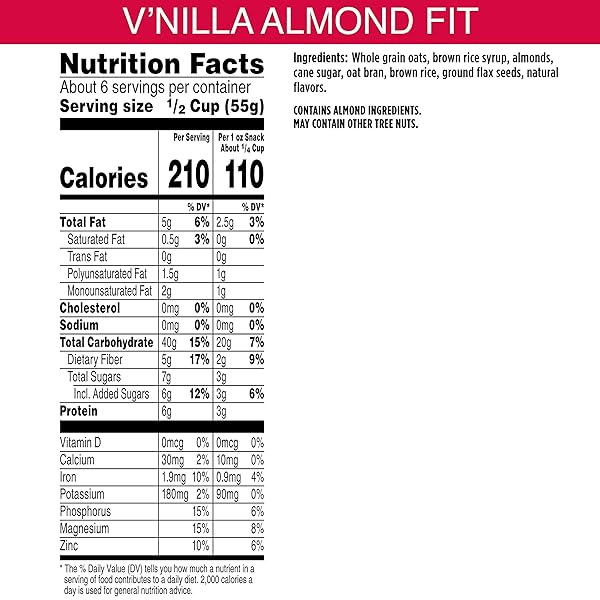 BEAR NAKED FIT, GRANOLA, V’NILLA ALMOND, VEGAN AND KOSHER, 12OZ BAG