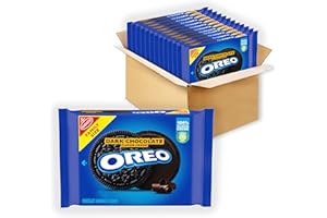 OREO Dark Chocolate Creme Chocolate Sandwich Cookies, Family Size, 12 - 17 oz Packs