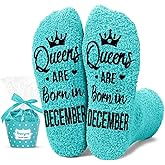 HAPPYPOP Women Queen Birth Month Socks - Month Birthday Gifts, Socks for Her Female in Green
