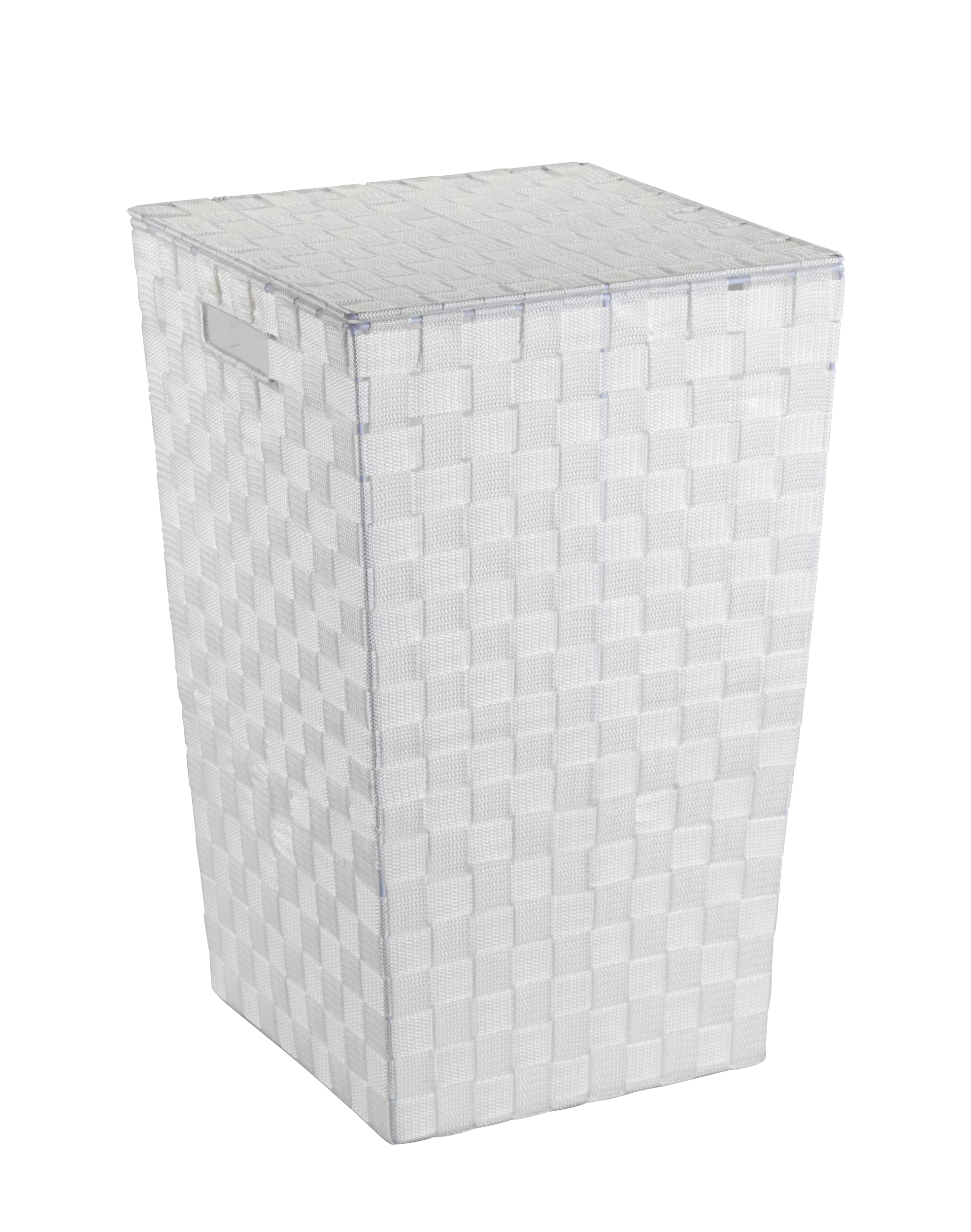 WENKO Laundry bin Adria Square in White, 33 x 33 x 53 cm