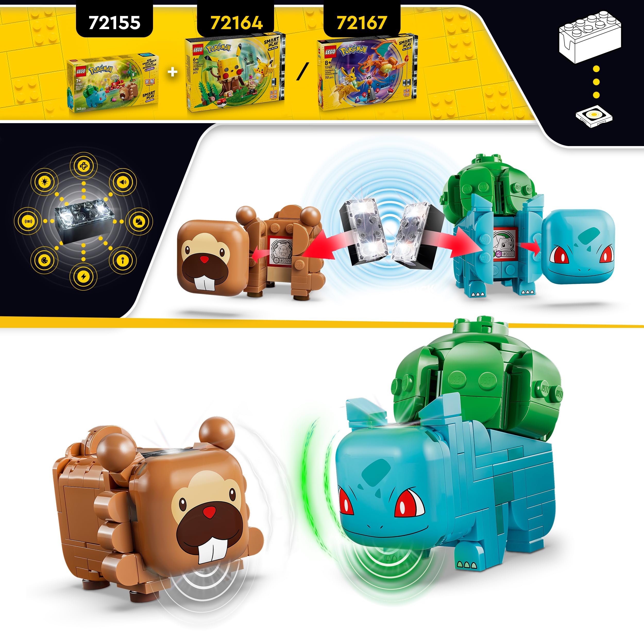 LEGO Pokémon SMART Play: Beerenfete mit Bisasam und Bidiza - kompatibles interaktives Set mit 2 SMART Tags und 2 Pokémon Figuren - Geschenkidee für Kinder ab 7 Jahren - 72155 4