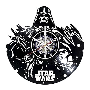 Character Silhouette Design Vinyl Record Wall Clock/Gift idea for Adults and Youth/Original Room Wall Decor/Unique Fantasy Movie Fan Art