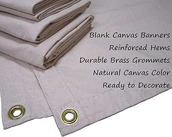 Amazon Com Canvas Banner Blank 48 X 96 Paintable 10oz Natural