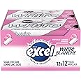 Excel White Sugar-Free Gum, Bubblemint, 12 Count